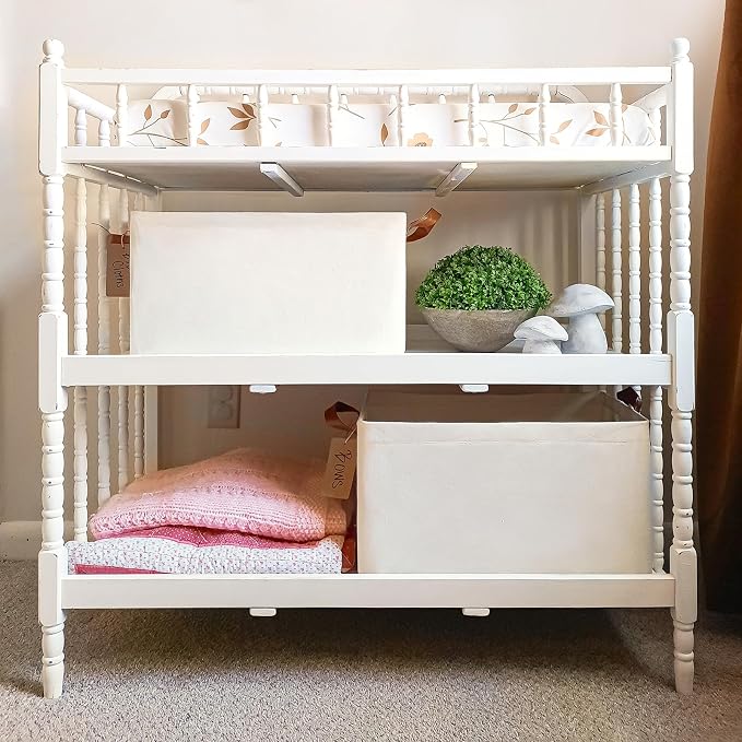 CHICVITA 4-Pack Closet Storage Bins, Fabric Shelf Baskets, Beige | 16 ¾" L x 11" W x 9 ¾" H, Collapsible Design, Clothes, Toys & Books Storage, Bedroom, Closet & Living Room Organization