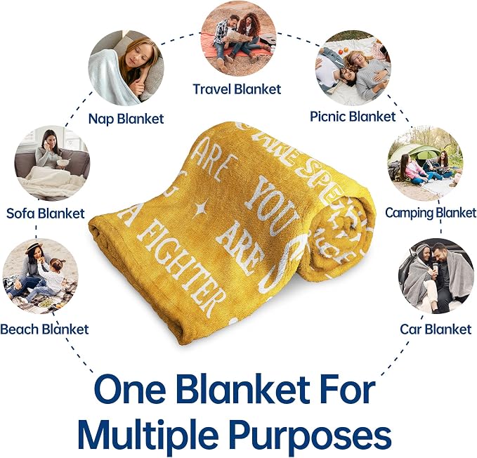 Gifts for Women or Men, Gifts for Him Her, Get Well Blanket | Inspirational Gifts for Women, Thinking of You Gift for Mom Grandma Sister Nurse, Feel Better After Surgery Gifts 60'' x 50''