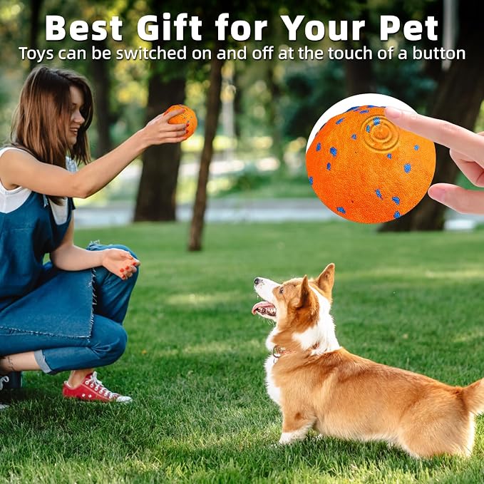 TVM Interactive Dog Toys Ball, Automatic Moving,Bouncing Chew Toys, E-TPU Material, Suitable for Large and Medium-Sized Dogs, Used for Boredom Relief andDaily Training