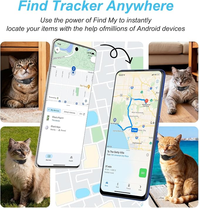 Google Cat GPS Tracker Collar (Android Only) Smart Cat Activity Tracker