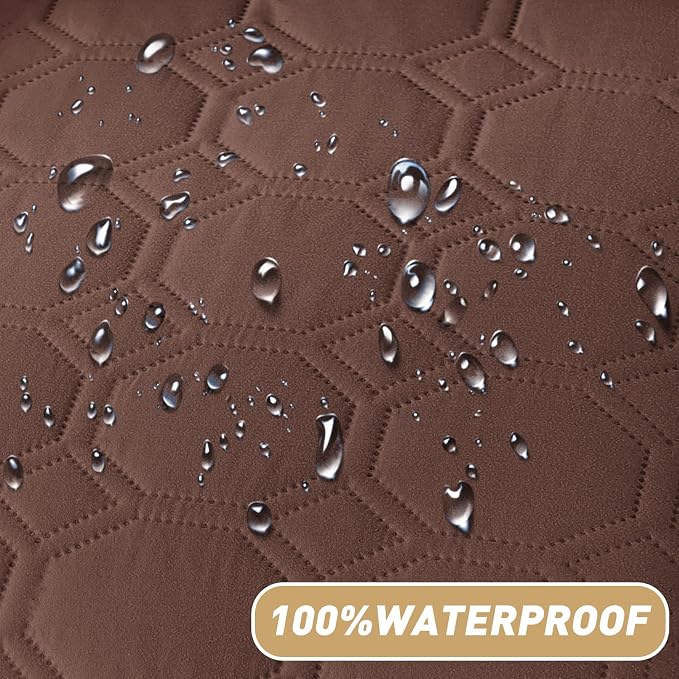 ZNSAYOTX Ultimate Cozy Blankets (68"x82") 100% Waterproof Bed Mat Blanket for Dog Pets, Couch Sofa Protector with Non-Slip Back Washable Durable, Pee Scratch Proof Easy to Clean (Coffee)