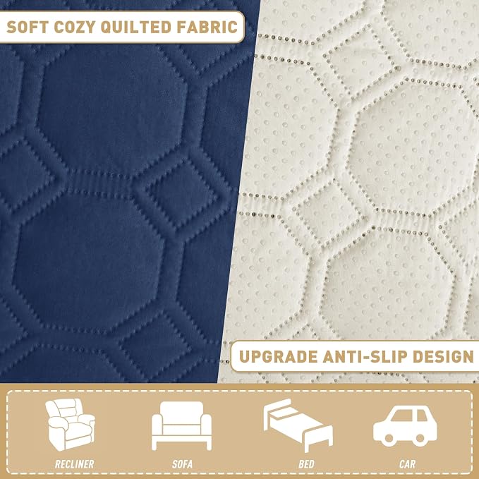 ZNSAYOTX Ultimate Cozy Blankets (30"x70") 100% Waterproof Sofa Mat Blanket for Dog Pets, Bed Couch Protector with Non-Slip Back Washable Durable, Pee Scratch Proof Easy to Clean (Navy Blue)