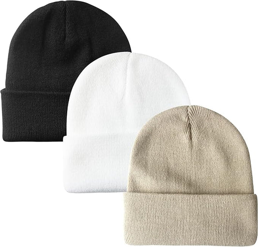 PFFY Unisex Beanie Hats for Men Women Knit Winter Beanies