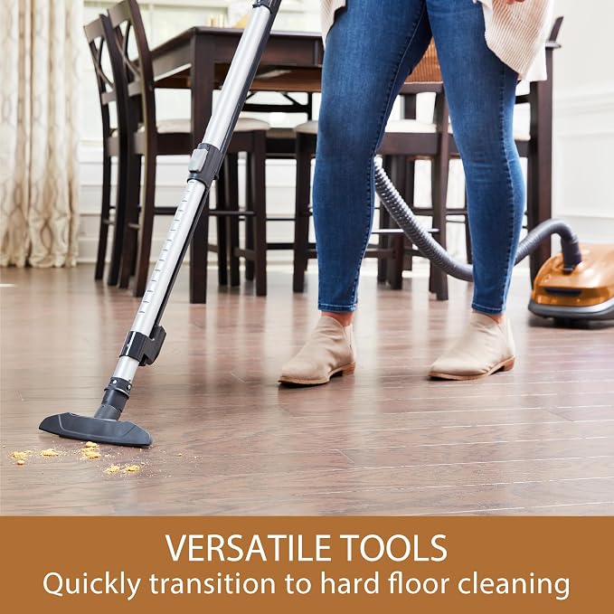 Kenmore BC4040 400 Series Bagged Canister Vacuum Cleaner | Lightweight, 2-Motor System, HEPA Filter, Extended Reach, Auto Cord Rewind with Height Adjustment