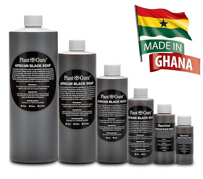African Black Soap Liquid 1 Gallon 100% Raw Pure Natural From Ghana, Acne Treatment, Aids Against Eczema & Psoriasis, Dry Skin, Scar and Dark spot Removal, Pimples and Blackhead, Face & Body Wash