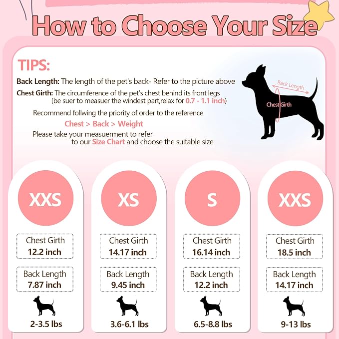 3 Pieces Chihuahua Clothes Dog Summer Shirts Dog Clothes for Small Dogs Girl Pink Cute Strawberry Donut Printed Soft Puppy Outfits Pet Tshirts XXS (Pink,Rose,Purple,XXSmall)