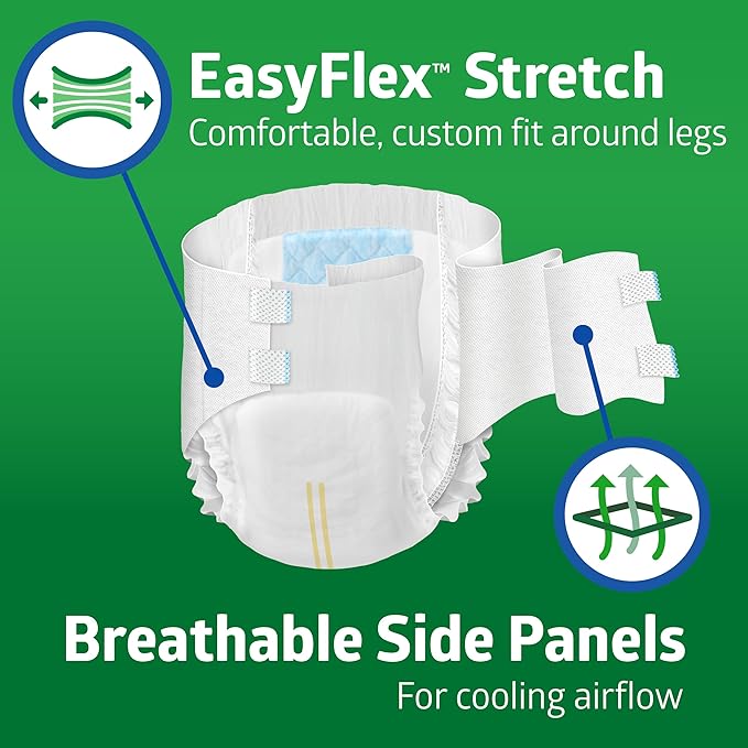 FitRight Bariatric Adult Diapers, Ultra Heavy Absorbency, 5XL (Waist Size 90in-106in), 32 Count, Disposable Incontinence Briefs for Men and Women, Moisture-Wicking, Leak Protection,