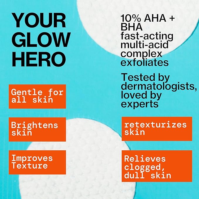 Pacifica Glow Baby Brightening Peel Pads 10% AHA + BHA Exfoliating Face Pads for Glowing Skin Resurfacing Glycolic Acid & Salicylic Acid Pad to Smooth Texture & Minimize Pores Fragrance Free 60 Count