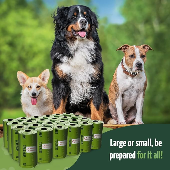 Reli. Poop Bags Rolls | Dog Poop Bags for Dogs (360 Count) | Biodegradable | Leak-Proof | 9x13" | Green Dispenser | Oxobiodegradable | Unscented
