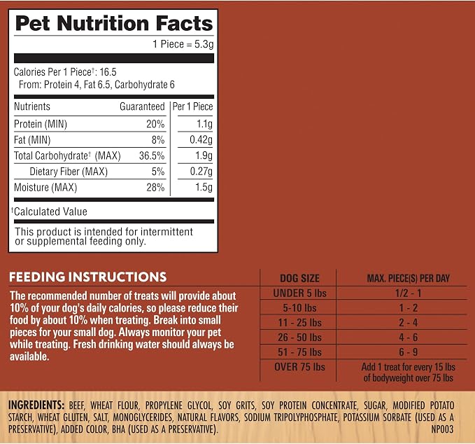 Milo's Kitchen Steak Grillers Recipe Dog Treats, 18 Oz. Bag (Pack of 4)
