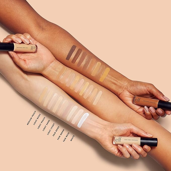 e.l.f. 16HR Camo Concealer, Full-Coverage, Highly-Pigmented Face Concealer With A Matte Finish, Crease-proof, Vegan & Cruelty-Free, Rich Ebony