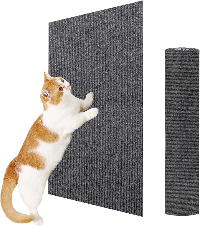 ENONCI 23.6x15.8 Cat Scratcher Mat, Self-Adhesive Cat Scratch Furniture Protector