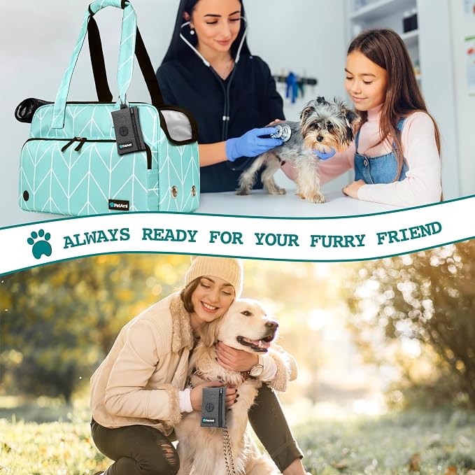 PetAmi Dog Poop Bag Holder for Leash, Pet Waste Bag Dispenser, Grey