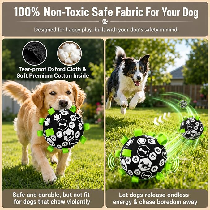 Smart Interactive Dog Toy Ball, Durable Automatic Dog Ball