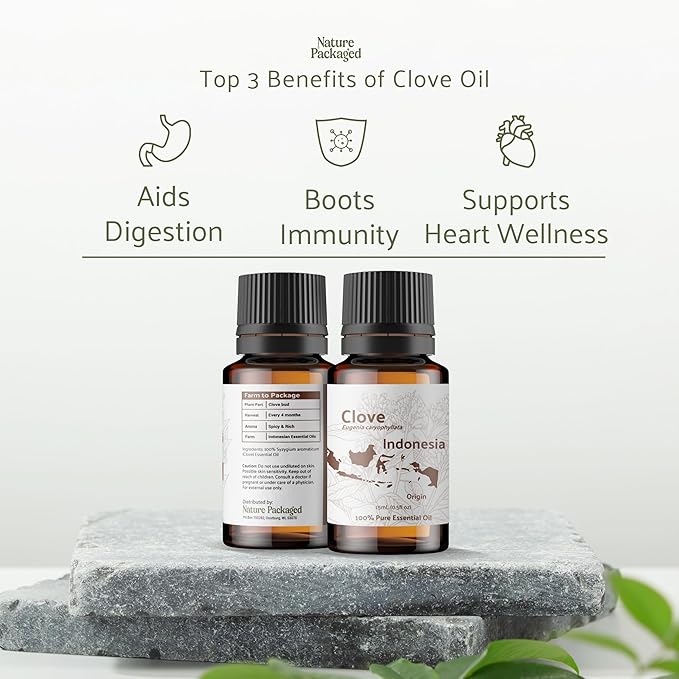 Clove Essential Oil - 100% Pure Steam Distilled Natural Aceite de Clavo from Indonesia for Aromatherapy & Wellness - Premium Grade (8oz)