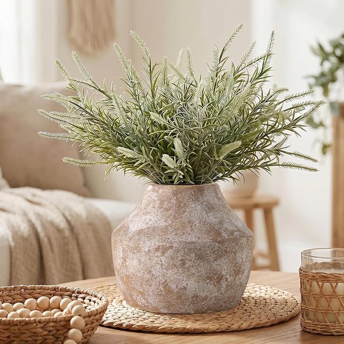 Ceramic Flower Vase for Centerpieces, 5.2in Pottery Small Ceramic Vases | Waterproof Pottery Vases for Flower, Hydrangeas, Home Decor, Living Room,Table Decorative, Handcrafted