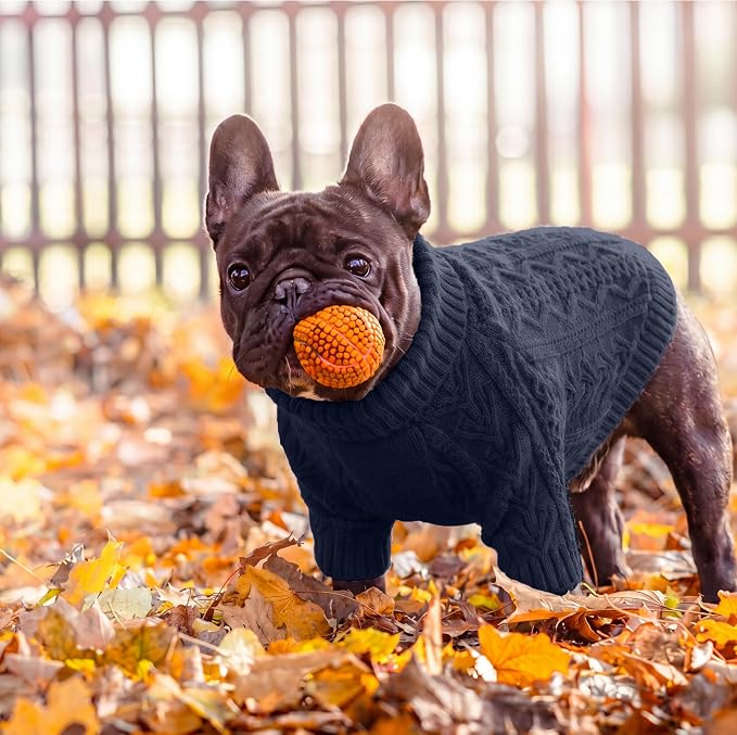 Lelepet Dog Sweater for Large Dogs Turtleneck Knitwear Fall Sweatshirt XXXL | Knitted Large Dog Sweater with Sleeves,Stretchy Warm Pet Winter Outfit,Pullover Cozy Pet Sweater for Cold Weather Boys Girls