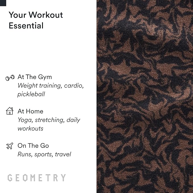 GEOMETRY Gym Towel for Working Out - Compact & Quick Dry, Super Absorbent Microfiber Sweat Towel - Premium Microfiber for Gym - Zig, 16" x 30", 1 Piece