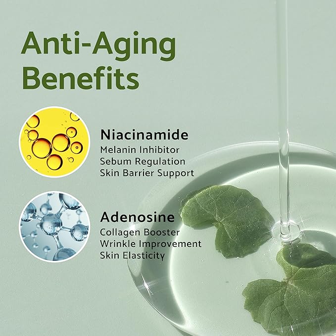 IUNIK Tea Tree Relief Vegan Serum for Acne-Prone Skin - Non-Sticky & Lightweight Facial Ampoule with Centella Asiatica for Soothing, Calming, and Balancing - Korean Skincare 1.7 Fl Oz