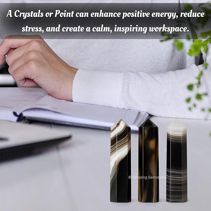 Amazing Gemstone Crystal Points Bulk Healing Crystals & Stones - Premium Single Terminated Healing Wand Point Bulk Crystals for Crafts, Crystal Grid, DIY Work