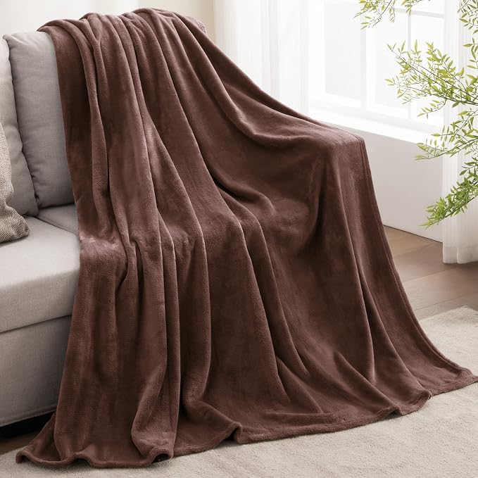 BEDELITE Fleece Blanket Soft Plush King Size Bed Blanket Brown 108"x90" | Ultra Soft Fleece, Plush Microfiber, Lightweight Warmth, All Season Comfort, Fade Resistant, Machine Washable