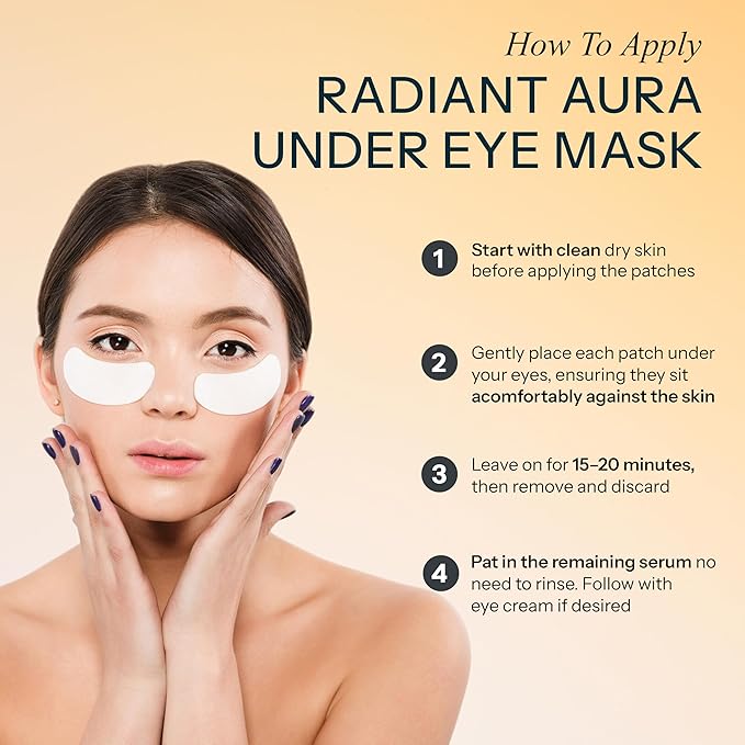 Vitamin C & Vitamin E Under Eye Patches – Dermatologist Tested, Anti Aging, Korean Skin Care – Hydrates, Firms, Reduces Look Of Fine Lines, Puffiness Reducer – Vegan, Clean – 15 Pairs