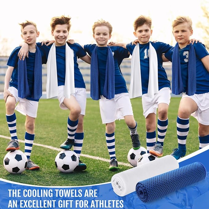 Hosuly 30 Pack Cooling Towels, 40"x12" Ice Breathable Soft Chilly Sweat Rag Microfiber Workout Rags for Gym Cooling Towels for Neck and Face for Yoga Golf Sport Running
