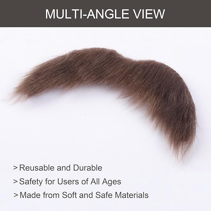 Fake Mustache for Men Classic Halloween Self Adhesive Fake Beard Novelty Stick On Fake Mustaches