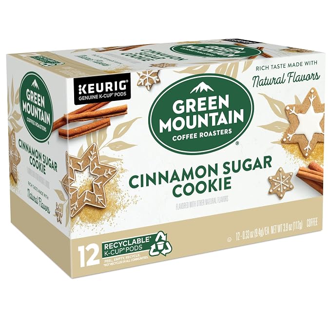 Green Mountain Coffee Roasters light roast Pod Cinnamon Sugar Cookie Coffee, 12 Count