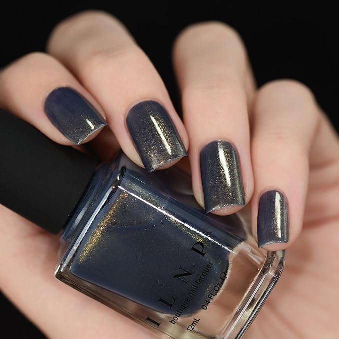 ILNP The Boulevard - Slate Grey Shimmer Nail Polish