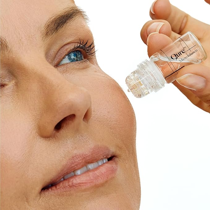 Qure Micro-Infusion System for Face - Clear Formula for All Skin Types, Easy 5min at-Home Skincare Facial Application - 2 Month Supply