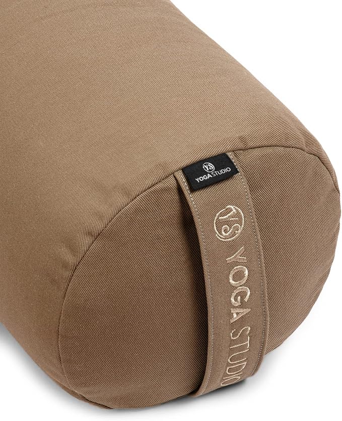 Yoga Studio Yoga Bolster | European Organic Buckwheat | (GOTS Certified) | with Removable Washable Cover