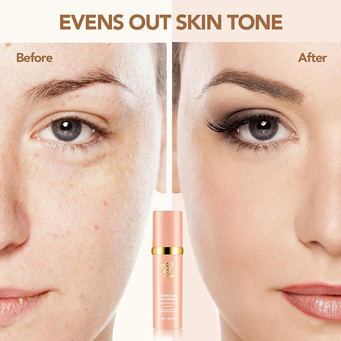 Match Cosmetics Foundation 4 in 1-Light Spectrum,4 in 1 Cosmetics Foundation Liquid with SPF 50+, Concealer Cosmetic Lightweight Makeup, Longwearing & Waterproof for Makeup