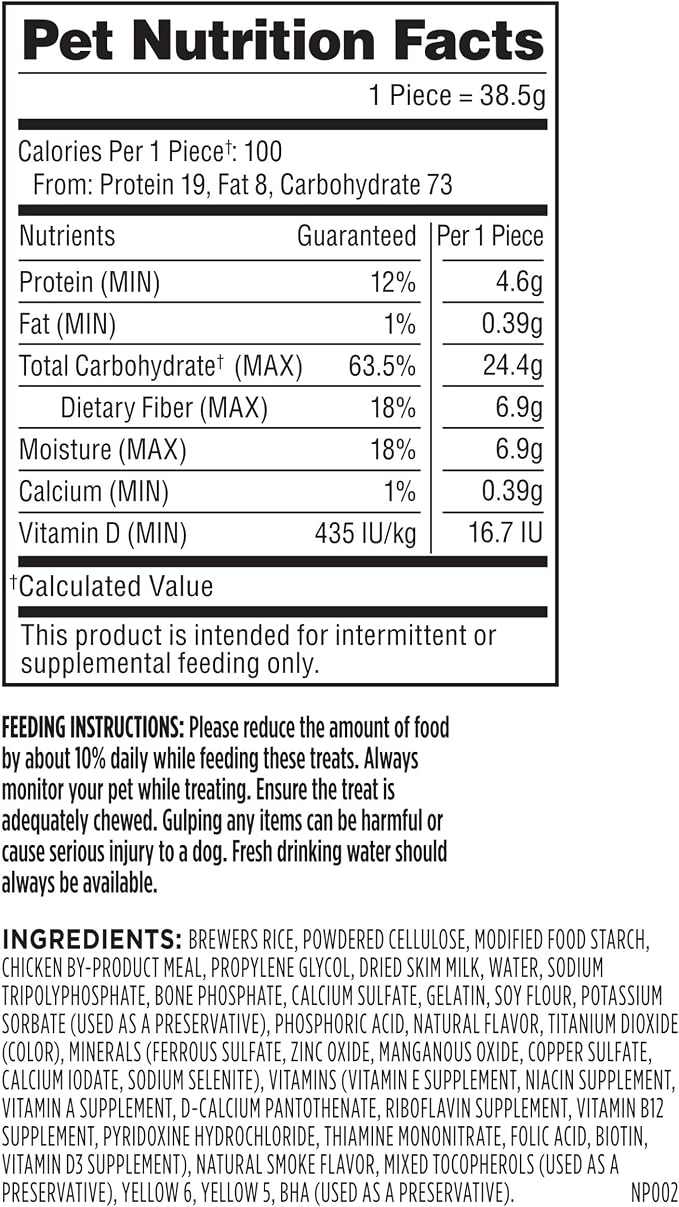 Milk-Bone Brushing Chews Original Chicken Flavor Daily Dental Dog Treats, Large, 33.7 Oz. Bag (Pack of 4)