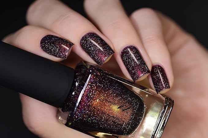 ILNP Bardot - Deep Mahogany Red Holographic Nail Polish