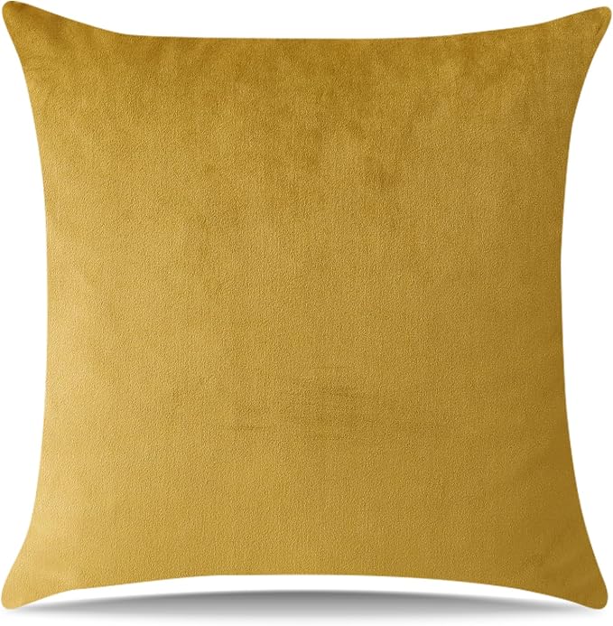 Artscope Luxury Velvet Pillow Covers Super Soft Decorative Square Throw Pillow Covers Case Cushion Covers for Sofa Couch Bedroom Car Decor 20x20 Inch Gold