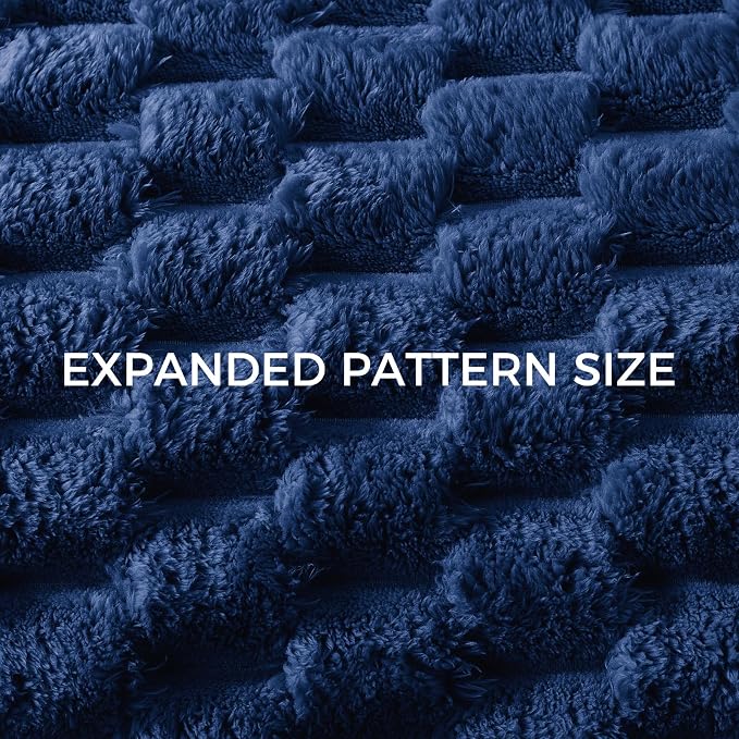 Whale Flotilla Soft Cozy 3D Fleece Throw Blanket for Couch & Bed, Navy Blue | Super Lightweight Plush Fluffy Throw, Luxury 3D Decorative All‑Season Couch Cover Blanket for Sofa & Office Chair, 50"x60"