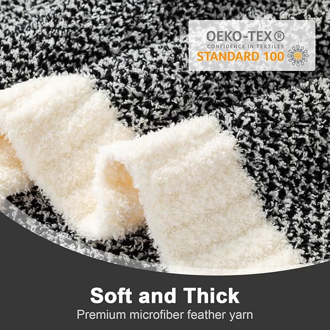 Snuggle Sac Super Soft & Reversible Heather Black Throw - Oversized Cozy Knit Blanket for Bed, Sofa, Living Room, Twin Size (60x80 Inches)