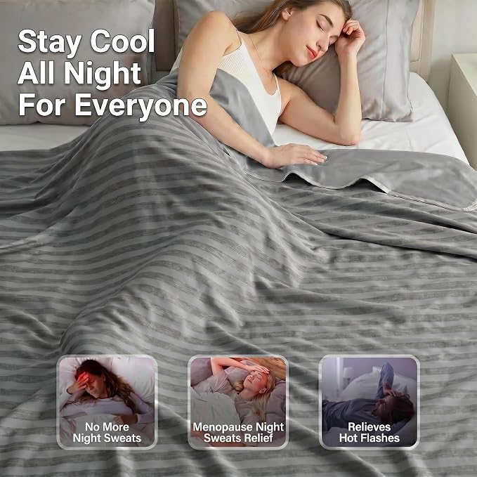 Guohaoi Cooling Blanket for Hot Sleepers and Night Sweats 90"x108" King | Arc-Chill Q-Max >0.5 Cool Fiber,100% Oeko-Tex Certified Lightweight Summer Blanket for Travel/Outdoor Ultra Cold Breathable