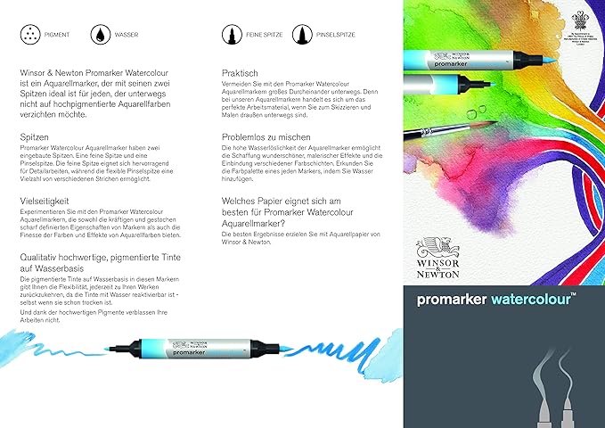 Winsor & Newton ProMarker Watercolor Marker, Ivory Black