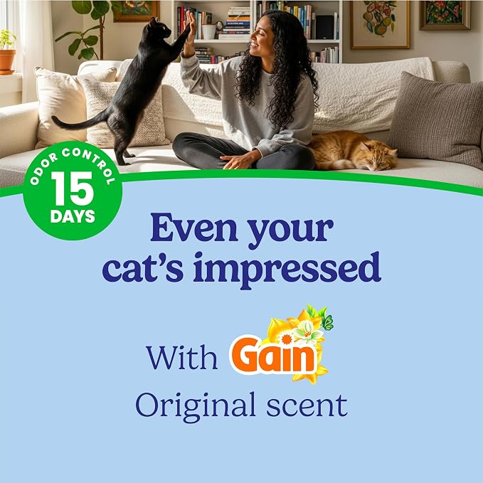 Fresh Step Odor Shield Multi Cat Clumping Cat Litter with Gain, 14 lb. | Odor Shield with Ammonia Block Technology, Low Dust, Compatible with Most Automatic Litter Boxes