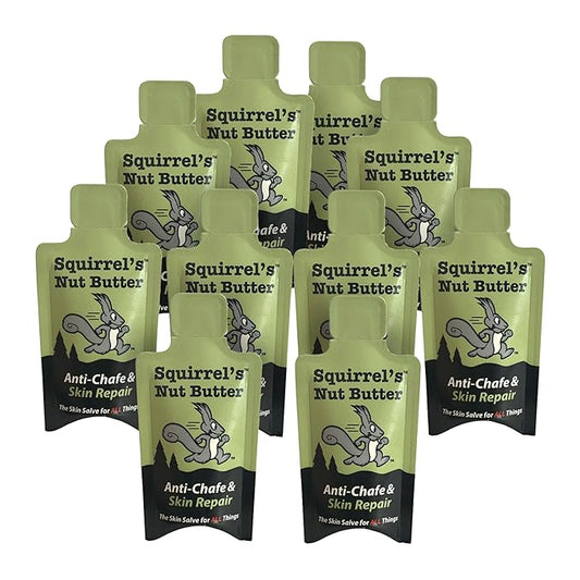 Squirrel's Nut Butter Anti Chafe Adventure Packet | Compact and All Natural Chafing & Skin Care for Athletes, Runners & Adventurers | Thighs, Arms, Pack Straps & More, Original, 9ml