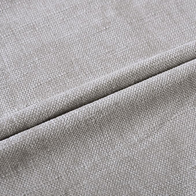 Set of 4 Soft Textured Decorative Throw Pillow Covers 20x20 Inch Cozy Farmhouse Cushion Cover Square Accent Pillow Cases for Bed Couch Sofa Living Room, Light Grey