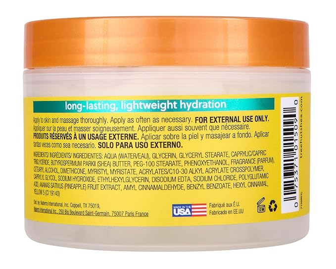 Tree Hut Pineapple Whipped Shea Body Butter | Long-lasting Hydration Leaves Skin Feeling Soft & Moisturized | Lightweight | Nourishing Essential Body Care | 8.4 fl oz.