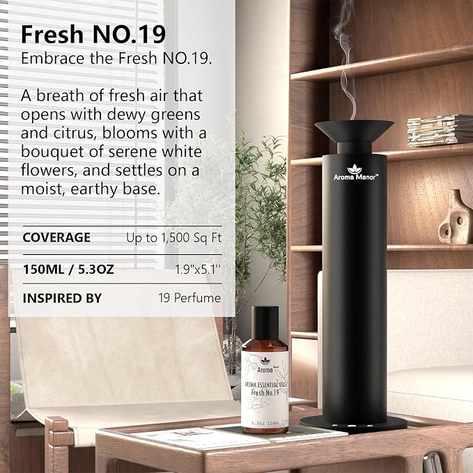 Hotel Scents Fresh No.19 5.3Fl Oz, Luxury Aroma & Hotel Collection Diffuser Oil- Hotel Diffuser Oil for Aromatherapy- Bigger Bottle, Bolder Aroma & Longer Lasting