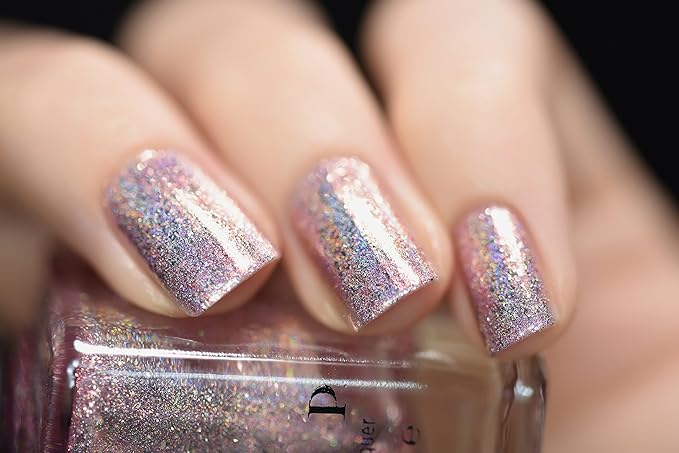 ILNP Pink Mimosa - Rosy Pink Holographic Nail Polish