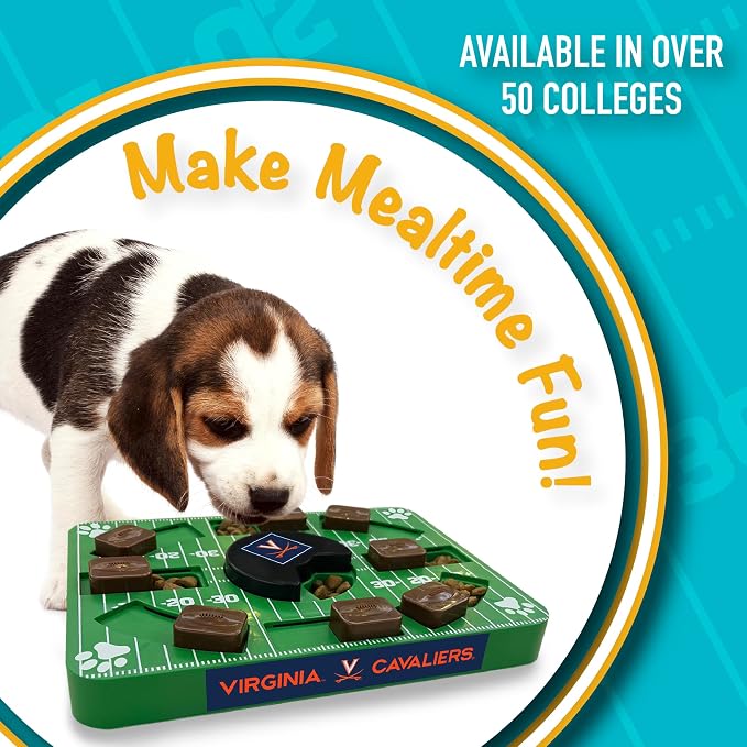 Pets First NCAA Virginia Cavaliers Puzzle Toy, Puzzle Treat Dog Toy, Interactive Dog Treat Toy, Dog Puzzle Feeding Slow Toy