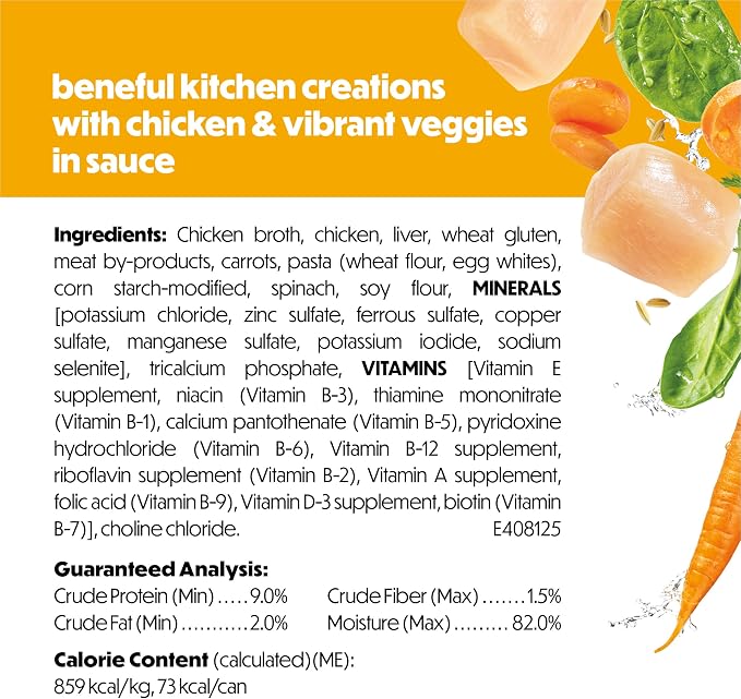 Purina Beneful Kitchen Creations With Chicken and Vibrant Veggies in Sauce Wet Dog Food - (Pack of 12) 3 oz. Cans