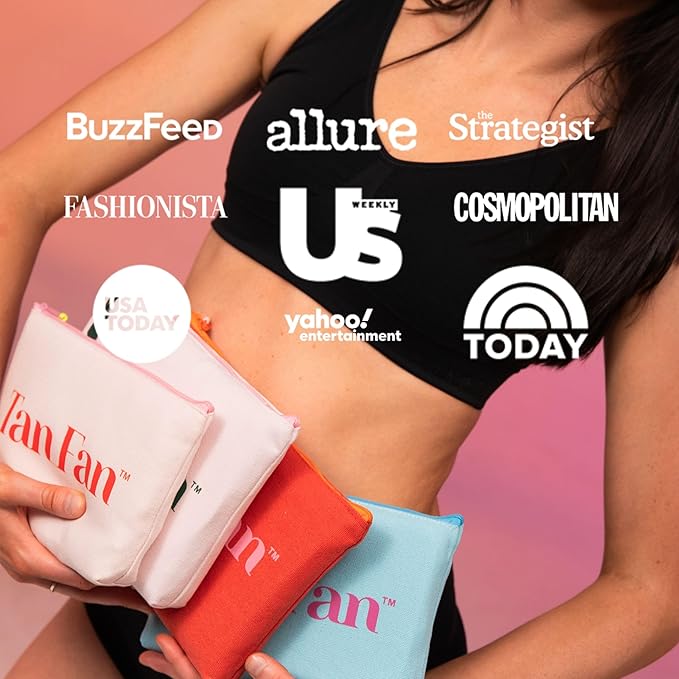 Tan Fan Self Tan Drying Powder - Stops Sticky Feeling After Sunless Tanner - 100% Vegan Talc-Free Translucent Loose Setting Powder In Shaker Bottle For Smooth Silky Skin - USA Made (Coconut 3oz)