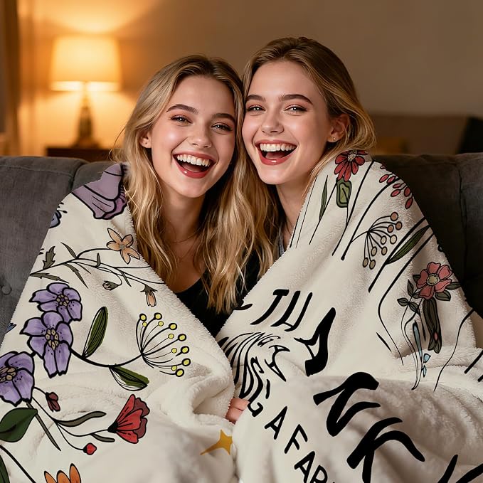 Friendship Gifts for Women, Best Friend Birthday Gifts for Women, Best Friends Blanket, Gifts for Best Friend Woman, Bestie Gift for Woman 60”x50” Inches